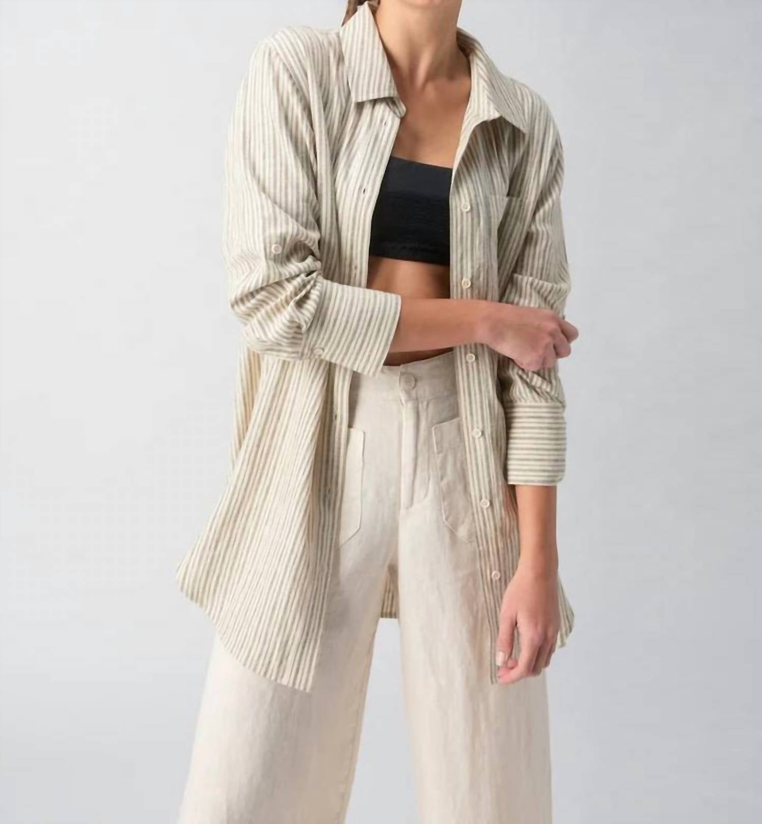 Рубашка с длинными карманами в полоску цвета эко-оливы Sanctuary, цвет eco olive stripe
Рубашка с длинными карманами в полоску цвета эко-оливы Sanctuary, цвет eco olive stripe