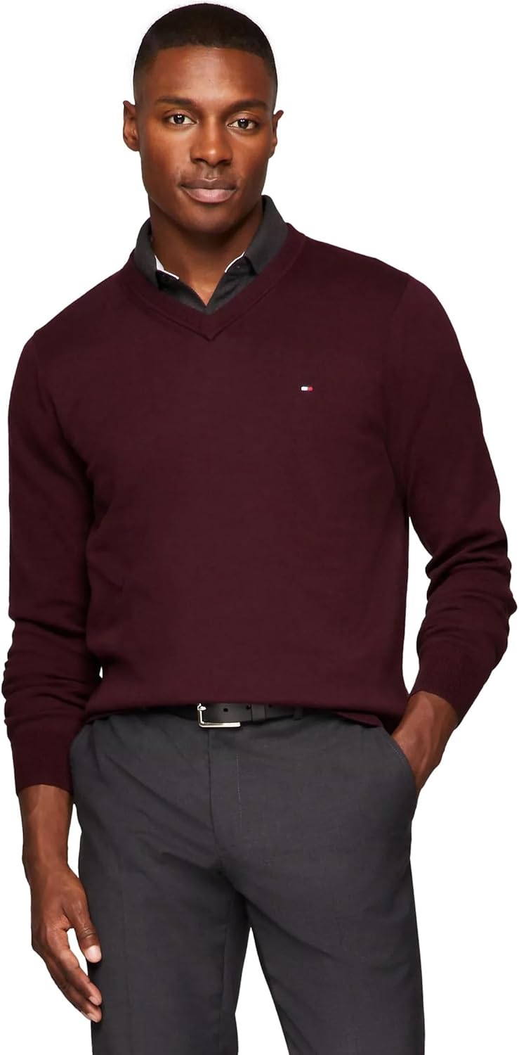 Мужской культовый хлопковый свитер с V-образным вырезом TOMMY HILFIGER из коллекции 2025 года, Dark Cabernet
Мужской культовый хлопковый свитер с V-образным вырезом TOMMY HILFIGER из коллекции 2025 года, Dark Cabernet