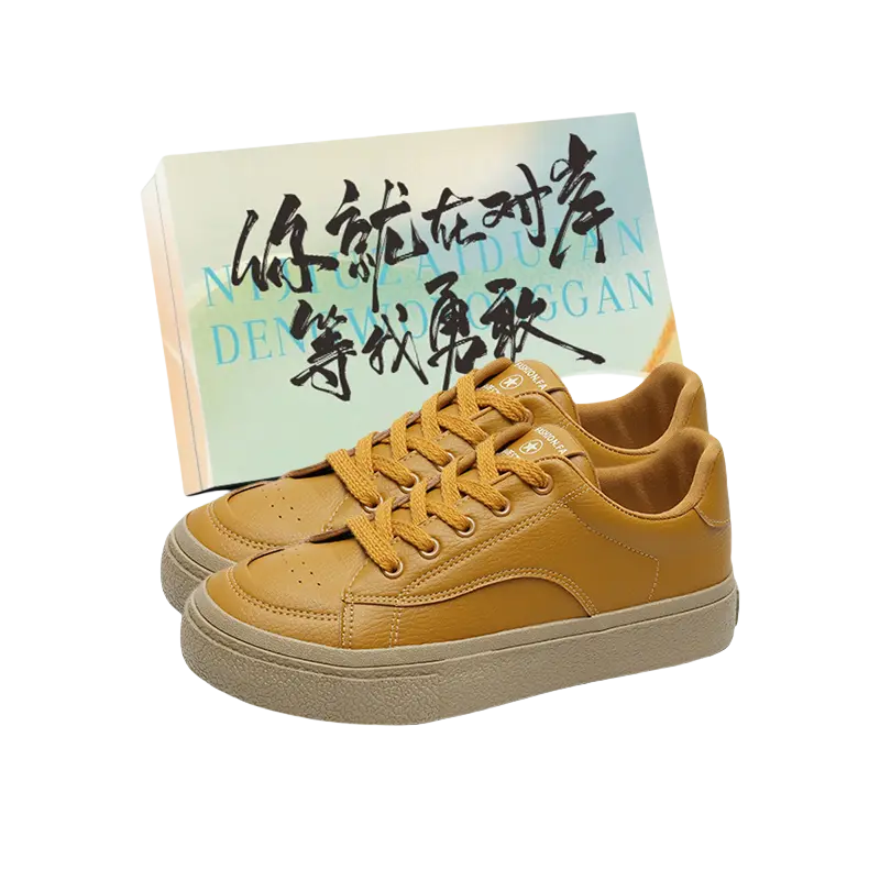 JimiXiong Низкие скейтерские кроссовки мужские - желто-коричневые с коробкой, цвет Yellow Brown+Box
JimiXiong Низкие скейтерские кроссовки мужские - желто-коричневые с коробкой, цвет Yellow Brown+Box