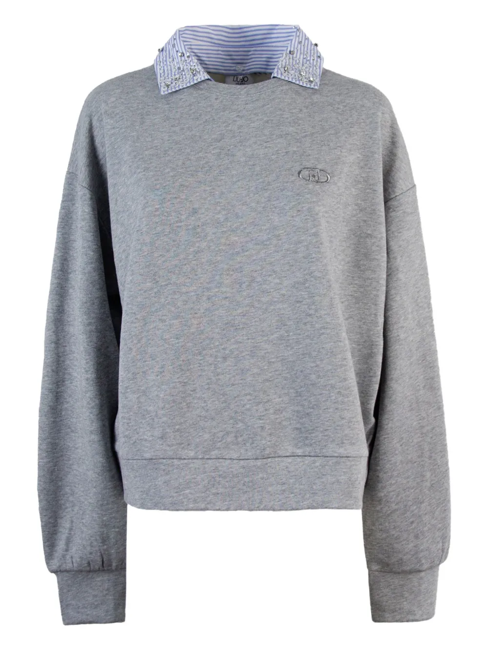 Толстовка с декорированным воротником LIU JO, серый
Толстовка с декорированным воротником LIU JO, серый