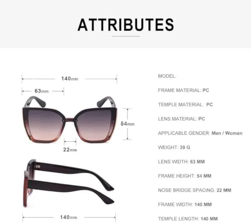 Большие солнцезащитные очки «кошачий глаз» для женщин, модные солнцезащитные очки в крупной квадратной оправе для мужчин, ретро-стиль, очки «кошачий глаз» MTZJH
Большие солнцезащитные очки «кошачий глаз» для женщин, модные солнцезащитные очки в крупной квадратной оправе для мужчин, ретро-стиль, очки «кошачий глаз» MTZJH