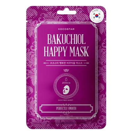 Bakuchiol Happy Mask Балансирующая корейская маска для лица Kocostar
Bakuchiol Happy Mask Балансирующая корейская маска для лица Kocostar