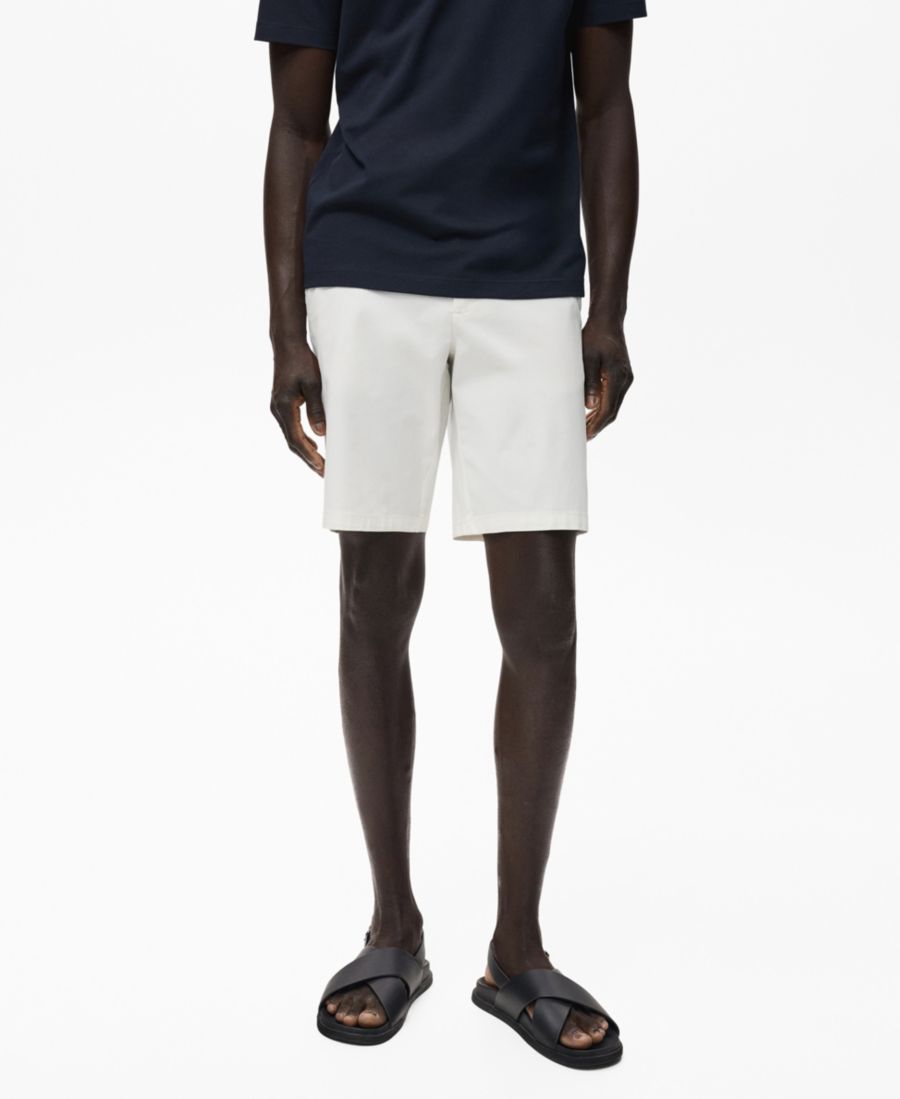 Мужские прямые хлопковые шорты-бермуды, длина 10 дюймов MANGO, White
Мужские прямые хлопковые шорты-бермуды, длина 10 дюймов MANGO, White