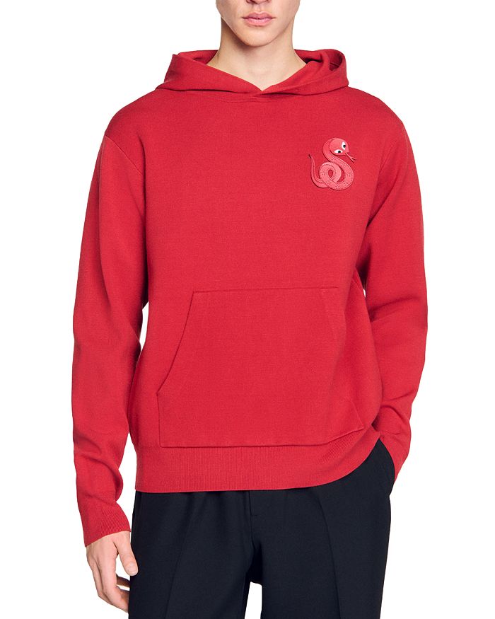 Толстовка с капюшоном с отделкой под змею Sandro, красный
Толстовка с капюшоном с отделкой под змею Sandro, красный