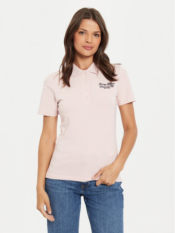 Поло slim fit Script WW0WW43624 Tommy Hilfiger, розовый
Поло slim fit Script WW0WW43624 Tommy Hilfiger, розовый