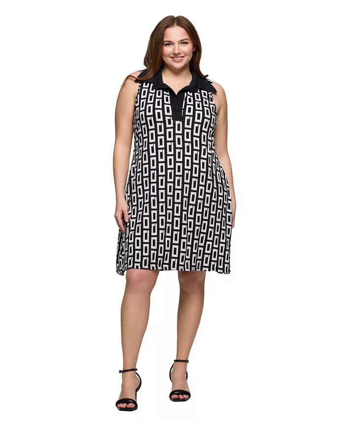 Мини-платье без рукавов с воротником больших размеров 24seven Comfort Apparel, черный
Мини-платье без рукавов с воротником больших размеров 24seven Comfort Apparel, черный