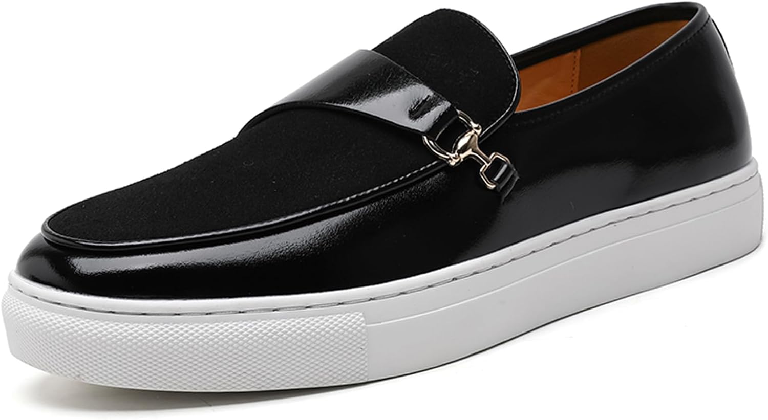 Мужские слипоны из замшевой кожи с комбинированными вставками, пенни-лоферы с круглым носком, легкие и удобные, плоские туфли с металлической пряжкой, повседневные деловые и Ptnoka, черный
Мужские слипоны из замшевой кожи с комбинированными вставками, пенни-лоферы с круглым носком, легкие и удобные, плоские туфли с металлической пряжкой, повседневные деловые и Ptnoka, черный