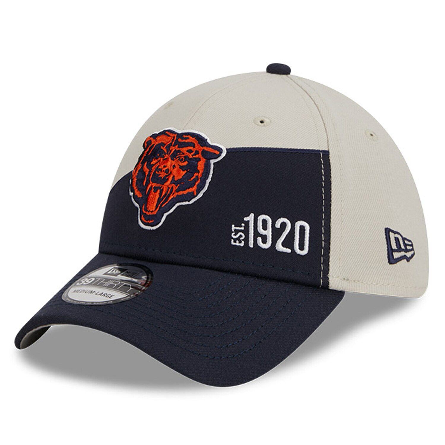 Мужская кепка New Era кремового/темно-синего цвета Chicago Bears 2023 Sideline Historic 39THIRTY Flex Hat
Мужская кепка New Era кремового/темно-синего цвета Chicago Bears 2023 Sideline Historic 39THIRTY Flex Hat