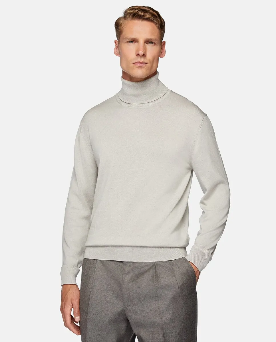 Мужской шерстяной свитер с длинными рукавами Boggi Milano, светло-серый
Мужской шерстяной свитер с длинными рукавами Boggi Milano, светло-серый