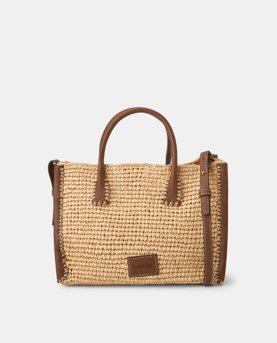 Сумка мини-шоппер с эффектом рафии Tintoretto, бежевый
Сумка мини-шоппер с эффектом рафии Tintoretto, бежевый