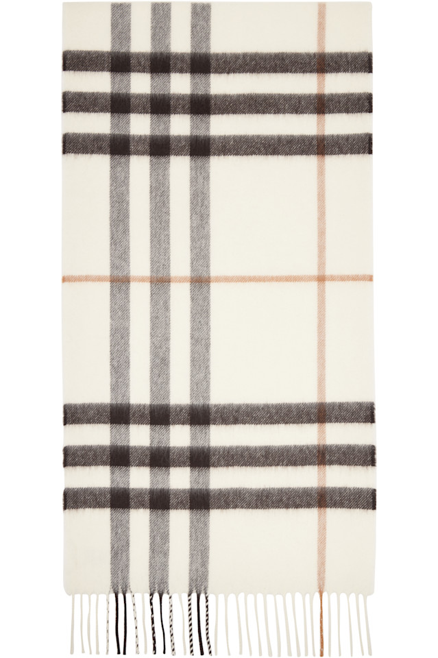 Burberry Кашемировый шарф в клетку Off-White
Burberry Кашемировый шарф в клетку Off-White