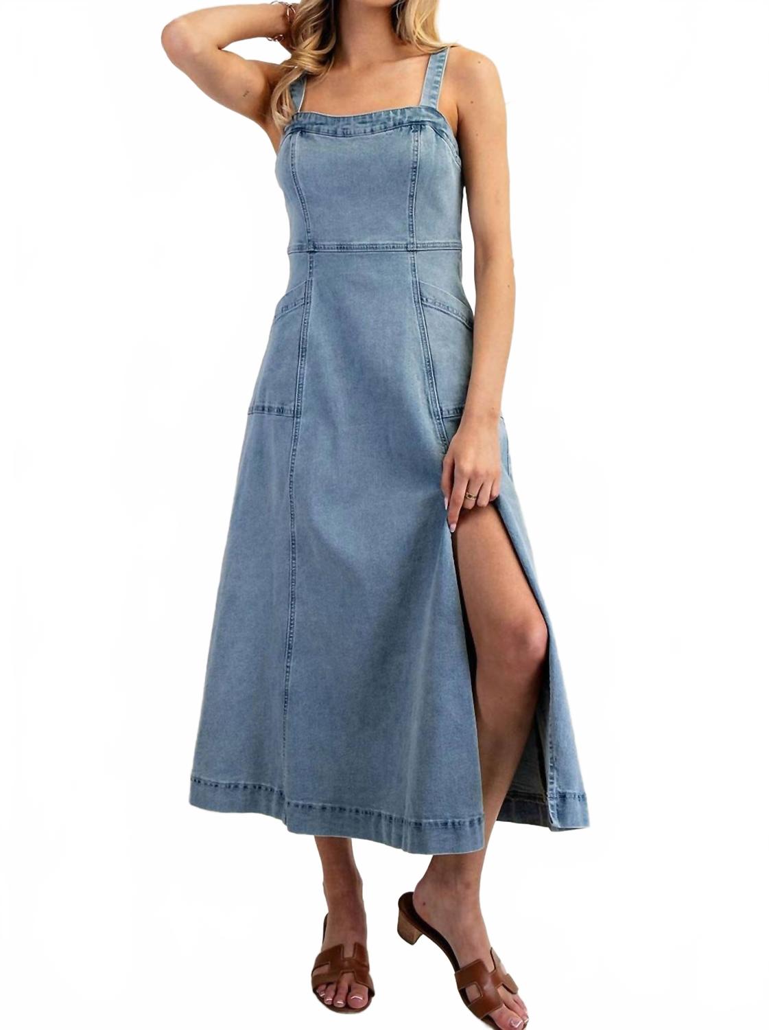 Джинсовое миди-платье Жанин в синем цвете MABLE
Джинсовое миди-платье Жанин в синем цвете MABLE