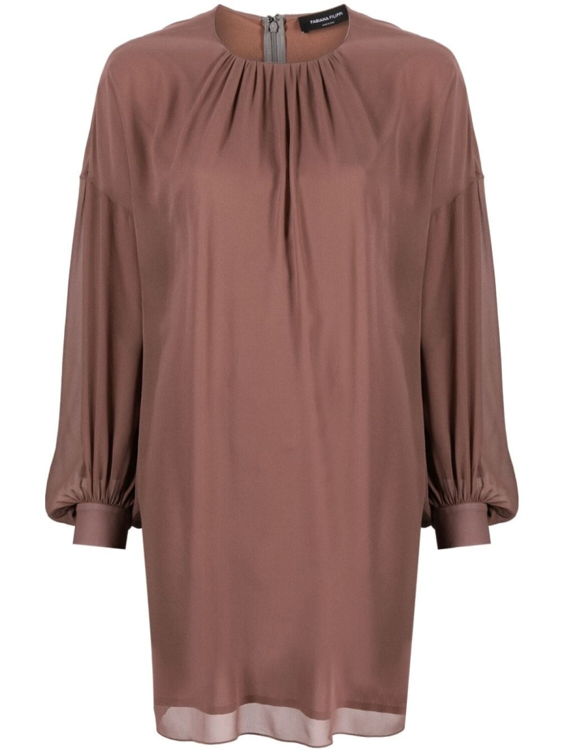 Fabiana Filippi платье мини со сборками, коричневый
Fabiana Filippi платье мини со сборками, коричневый