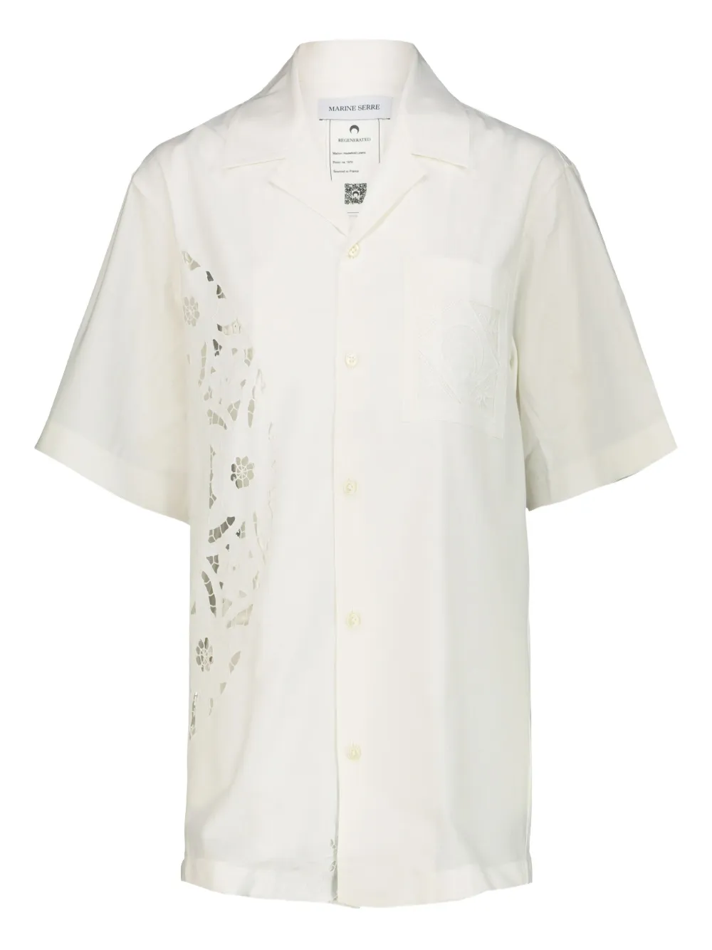 Рубашка с вышивкой на кармане Marine Serre, белый
Рубашка с вышивкой на кармане Marine Serre, белый