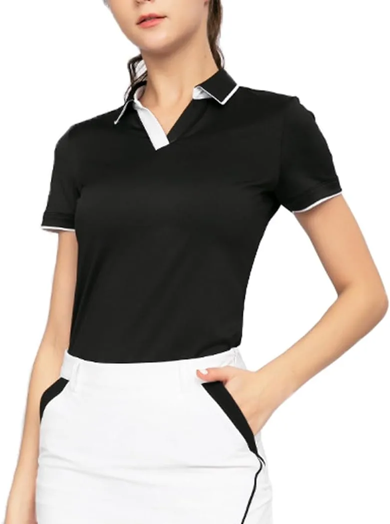 Женская поло для гольфа с V-образным вырезом, короткий рукав, защита от солнца LANGWEI
Женская поло для гольфа с V-образным вырезом, короткий рукав, защита от солнца LANGWEI