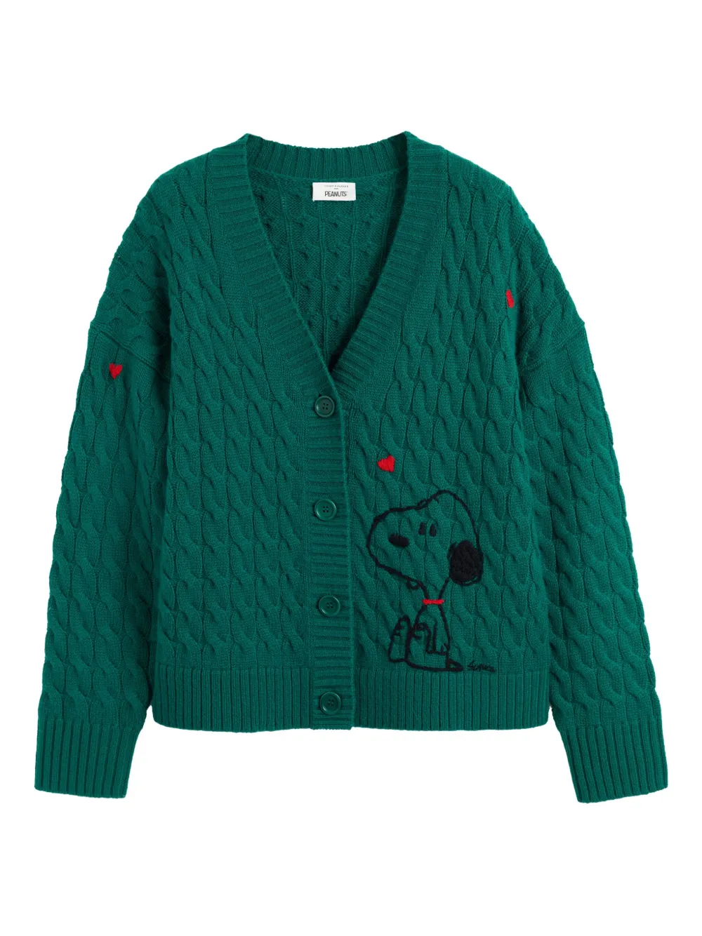 Кардиган Snoopy фактурной вязки из коллаборации с Peanuts Chinti & Parker, зеленый
Кардиган Snoopy фактурной вязки из коллаборации с Peanuts Chinti & Parker, зеленый