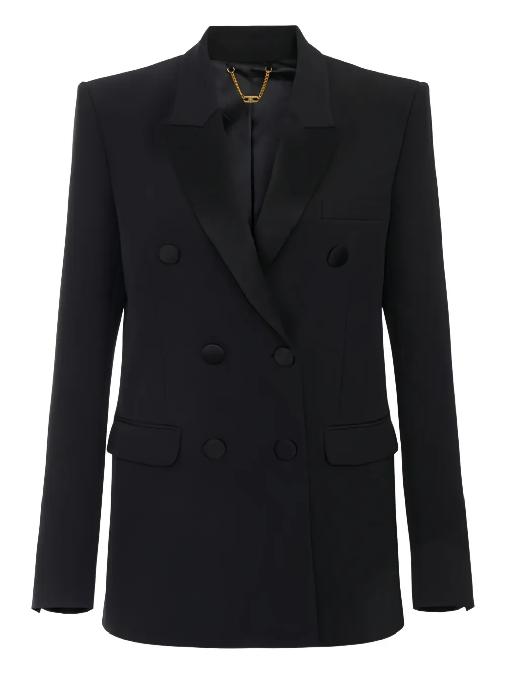Двубортный пиджак Elisabetta Franchi, черный
Двубортный пиджак Elisabetta Franchi, черный