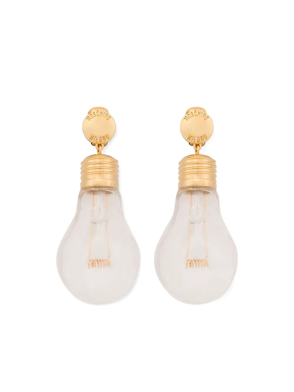 Серьги с подвесками в виде лампочек Moschino, золотой
Серьги с подвесками в виде лампочек Moschino, золотой