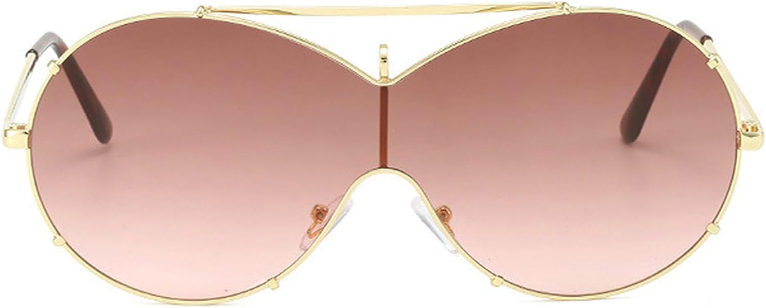 Большие солнцезащитные очки-пилот для женщин, модные, в крупной оправе, цельные, солнцезащитные очки-маска, стильные, в металлической оправе, овальной формы mincl, Brown&pink
Большие солнцезащитные очки-пилот для женщин, модные, в крупной оправе, цельные, солнцезащитные очки-маска, стильные, в металлической оправе, овальной формы mincl, Brown&pink