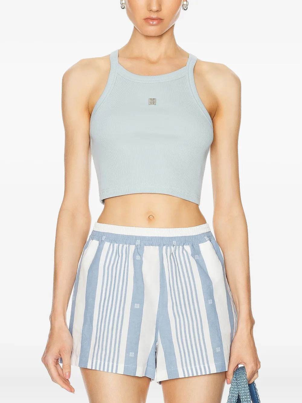 Ребристая майка с логотипом Givenchy, синий
Ребристая майка с логотипом Givenchy, синий