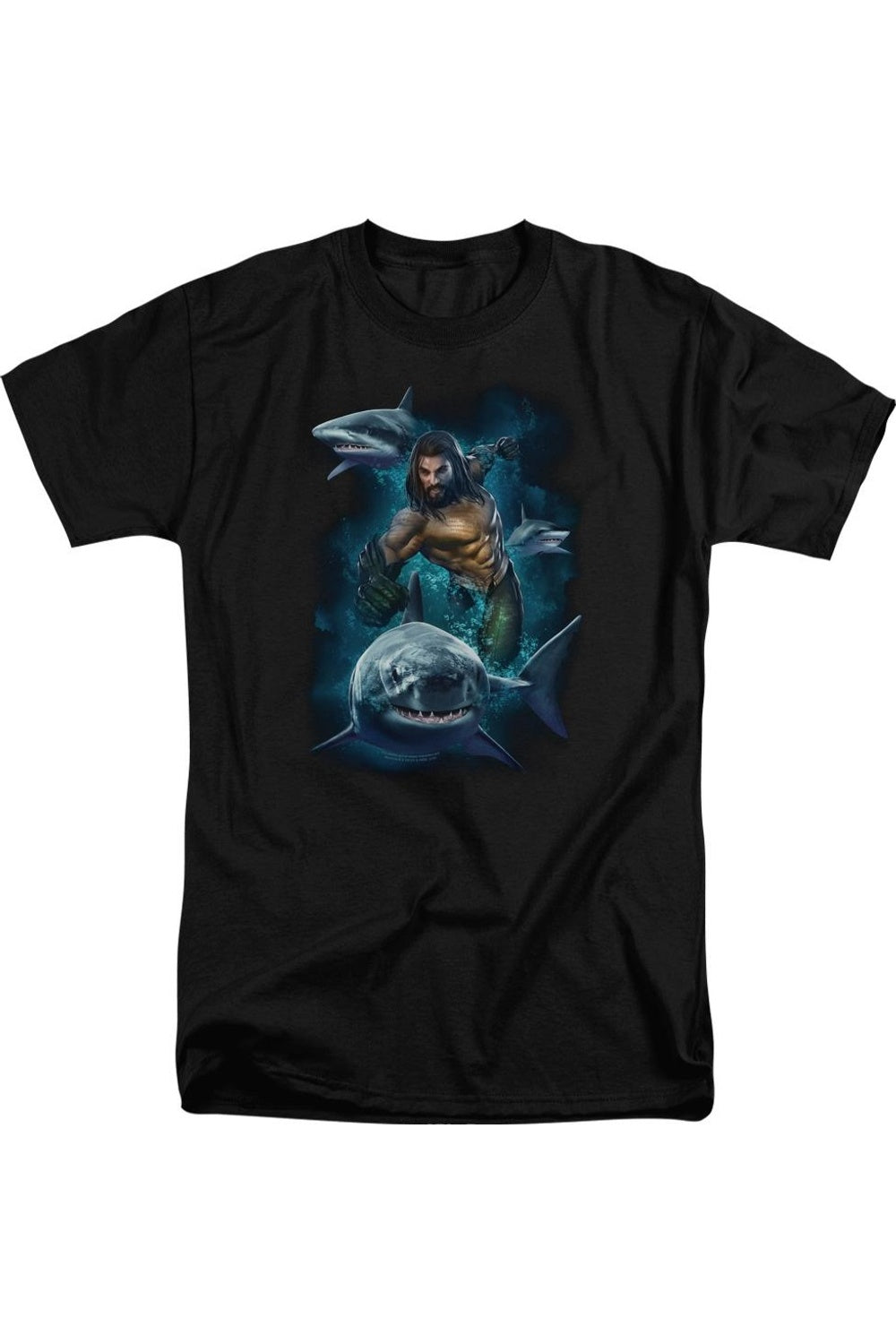 Футболка с коротким рукавом для взрослых с изображением фильма «Аквамен: плавание с акулами» Aquaman Movie, черный
Футболка с коротким рукавом для взрослых с изображением фильма «Аквамен: плавание с акулами» Aquaman Movie, черный
