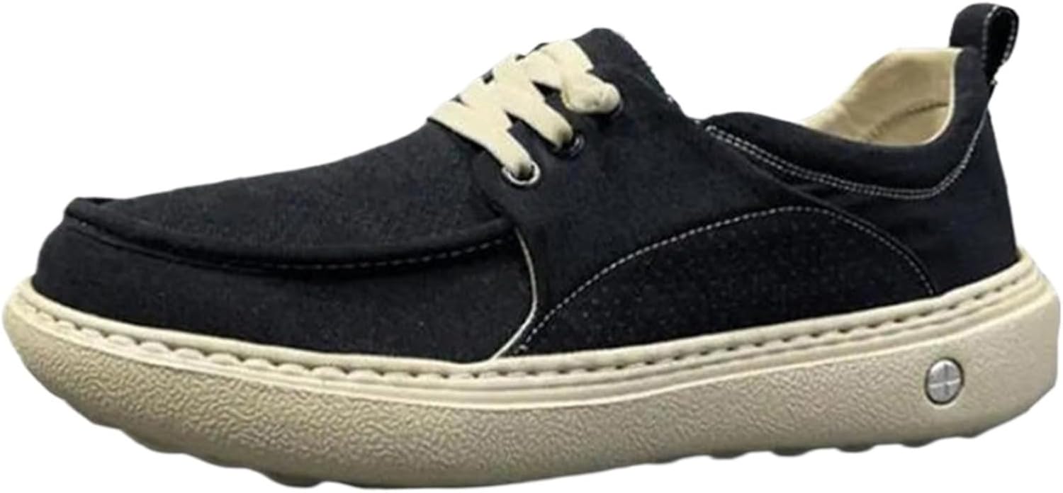 Мужские кроссовки на шнуровке с прорезями из кожи на платформе, повседневные, удобные, с нескользящей подошвой и амортизирующей стелькой, для скейтбординга, вождения и тенниса Houdbdol, черный
Мужские кроссовки на шнуровке с прорезями из кожи на платформе, повседневные, удобные, с нескользящей подошвой и амортизирующей стелькой, для скейтбординга, вождения и тенниса Houdbdol, черный