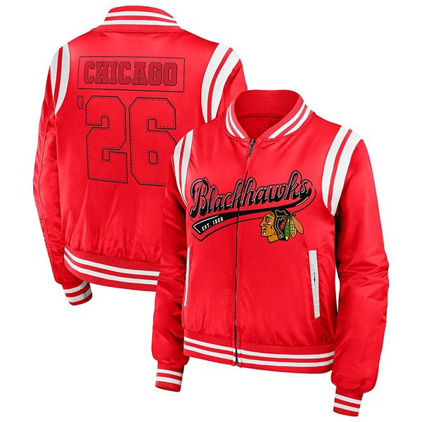 Женская красная курка-бомбер chicago blackhawks baller на молнии Wear By Erin Andrews
Женская красная курка-бомбер chicago blackhawks baller на молнии Wear By Erin Andrews