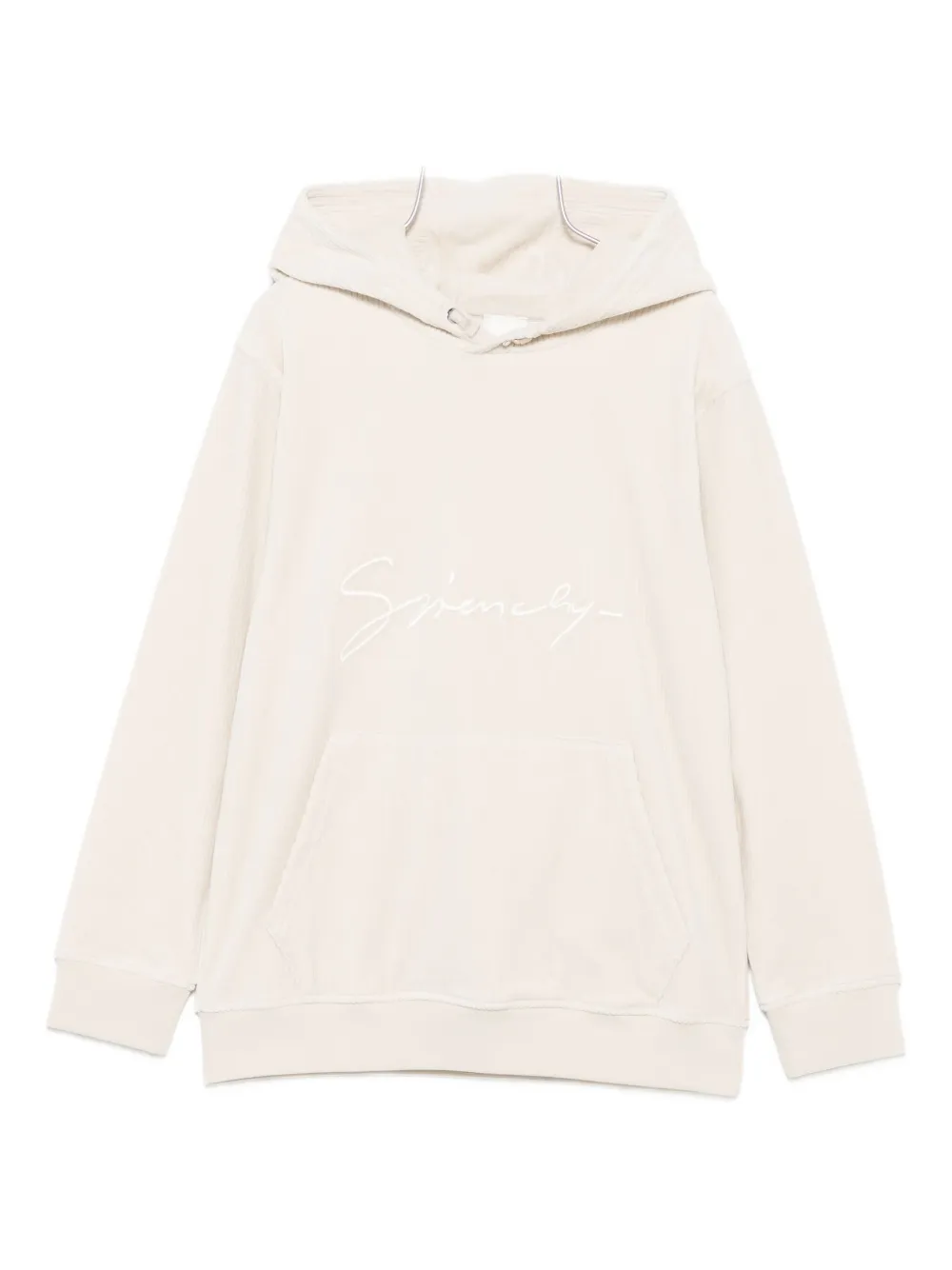 Худи с вышитым логотипом Givenchy Kids, нейтральный 
Худи с вышитым логотипом Givenchy Kids, нейтральный