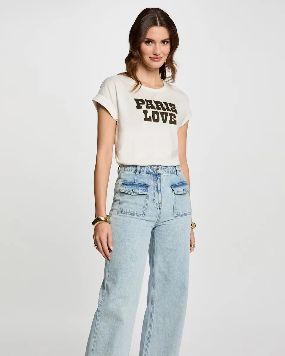 Женская футболка с коротким рукавом и надписью Morgan, белый
Женская футболка с коротким рукавом и надписью Morgan, белый