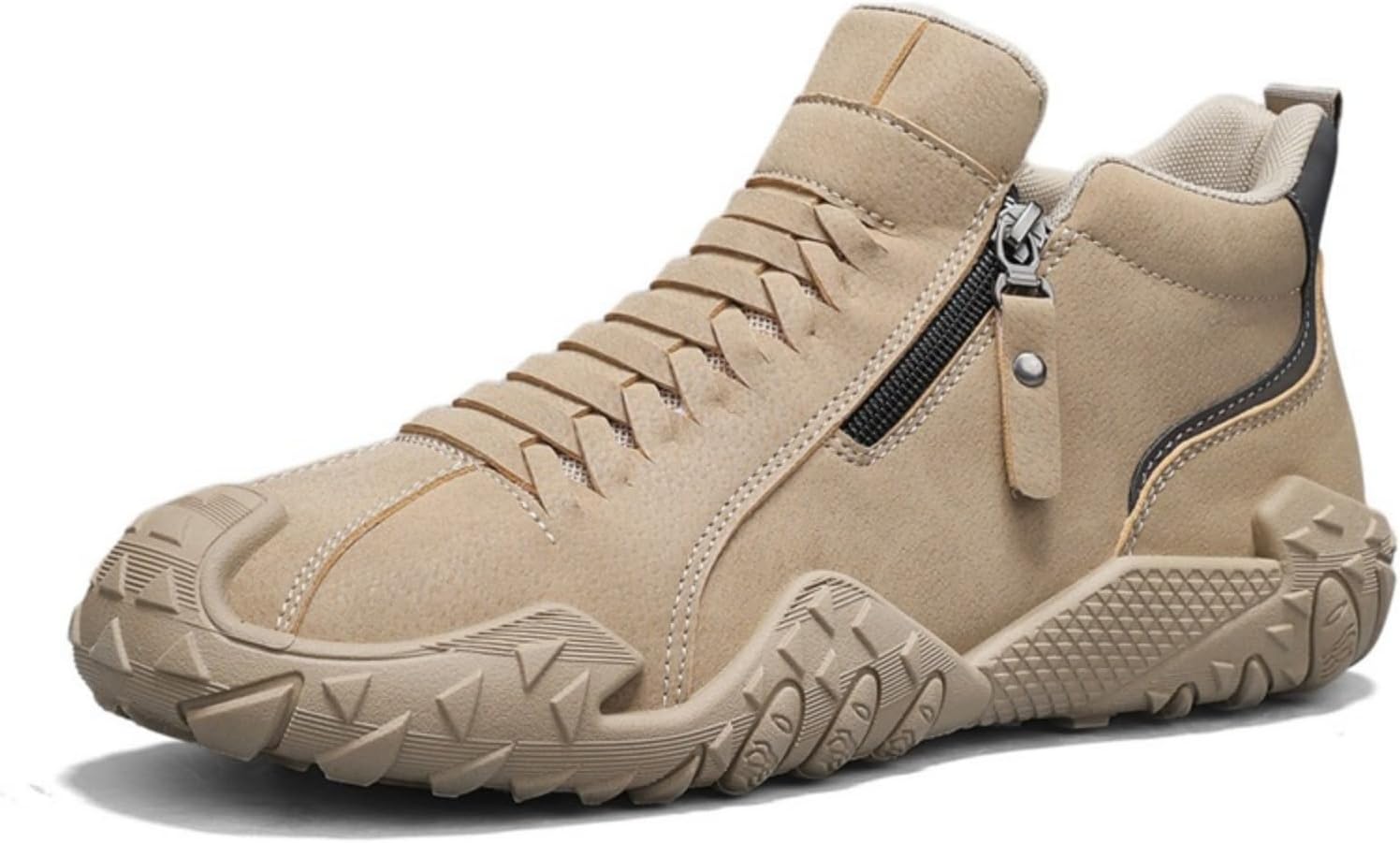 Мужские повседневные замшевые высокие ботинки на щиколотку с боковой молнией, легкая противоскользящая резиновая подошва, удобные для прогулок на открытом воздухе, походов и вождения Kelibasi, хаки
Мужские повседневные замшевые высокие ботинки на щиколотку с боковой молнией, легкая противоскользящая резиновая подошва, удобные для прогулок на открытом воздухе, походов и вождения Kelibasi, хаки