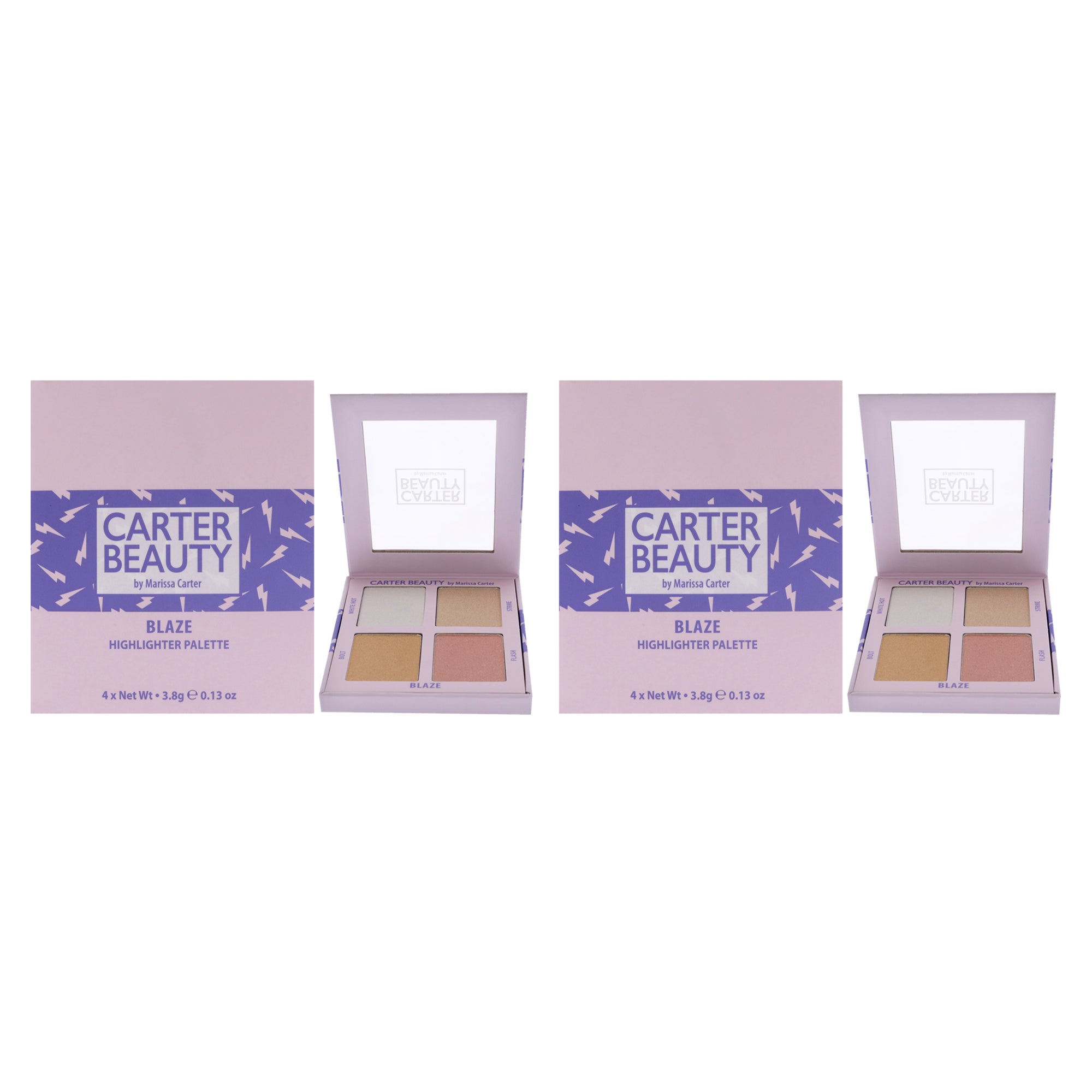 Палитра хайлайтеров Blaze от Carter Beauty для женщин - 0,52 унции (14 г) - набор из 2 штук, прозрачный
Палитра хайлайтеров Blaze от Carter Beauty для женщин - 0,52 унции (14 г) - набор из 2 штук, прозрачный