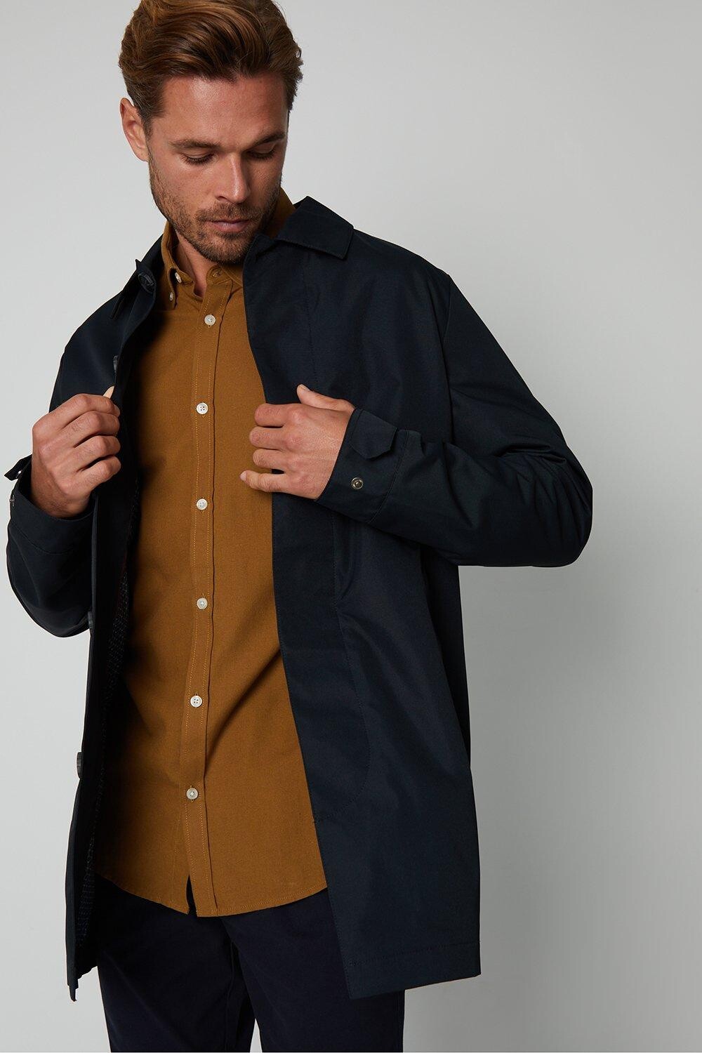 Удлиненный индивидуальный Mac с защитой от душа Gretna Threadbare, темно-синий 
Удлиненный индивидуальный Mac с защитой от душа Gretna Threadbare, темно-синий