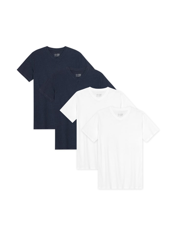 Базовая футболка с V-образным вырезом в цвете белый_темно-синий DANISH ENDURANCE
Базовая футболка с V-образным вырезом в цвете белый_темно-синий DANISH ENDURANCE