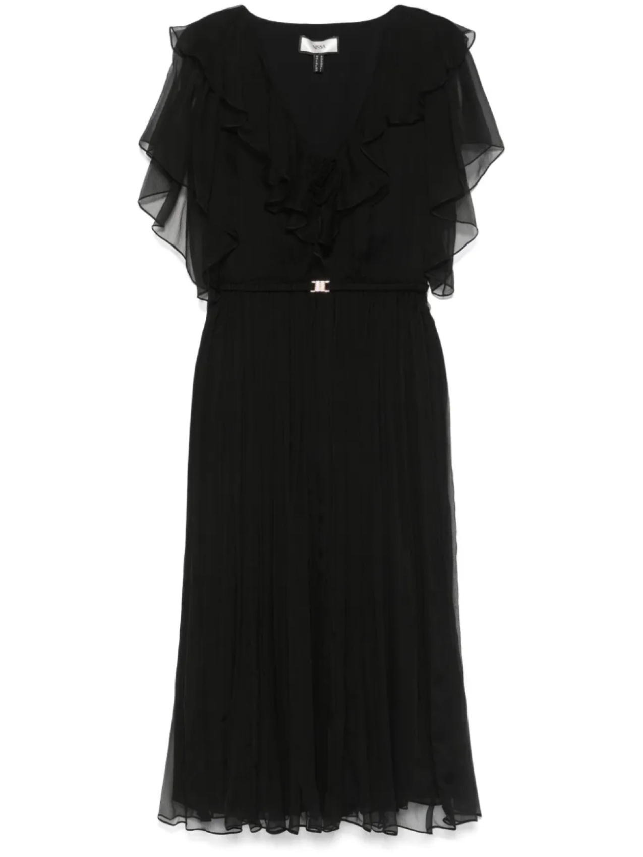 Шелковое платье миди с цветочной аппликацией NISSA, черный
Шелковое платье миди с цветочной аппликацией NISSA, черный