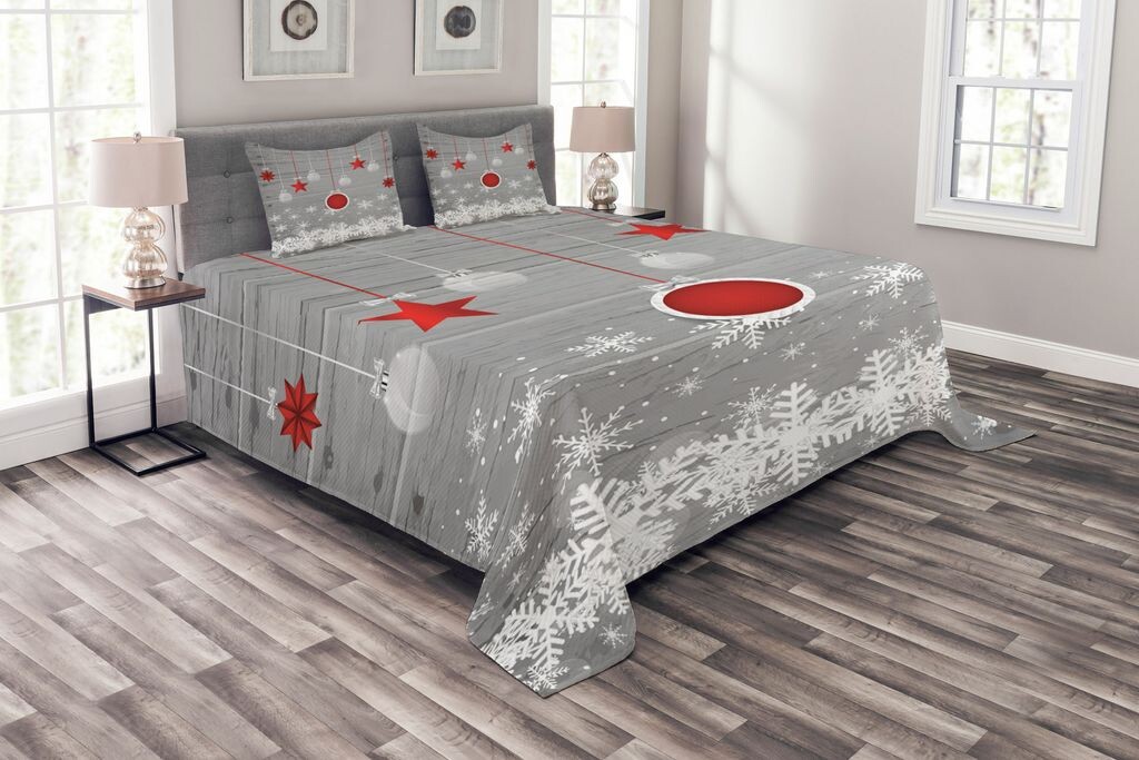 Рождественский комплект покрывала ABAKUHAUS, Star Glitter Snow, комплект с наволочками, моющийся, для односпальных кроватей, 264 x 220 см, белый, серый, красный
Рождественский комплект покрывала ABAKUHAUS, Star Glitter Snow, комплект с наволочками, моющийся, для односпальных кроватей, 264 x 220 см, белый, серый, красный