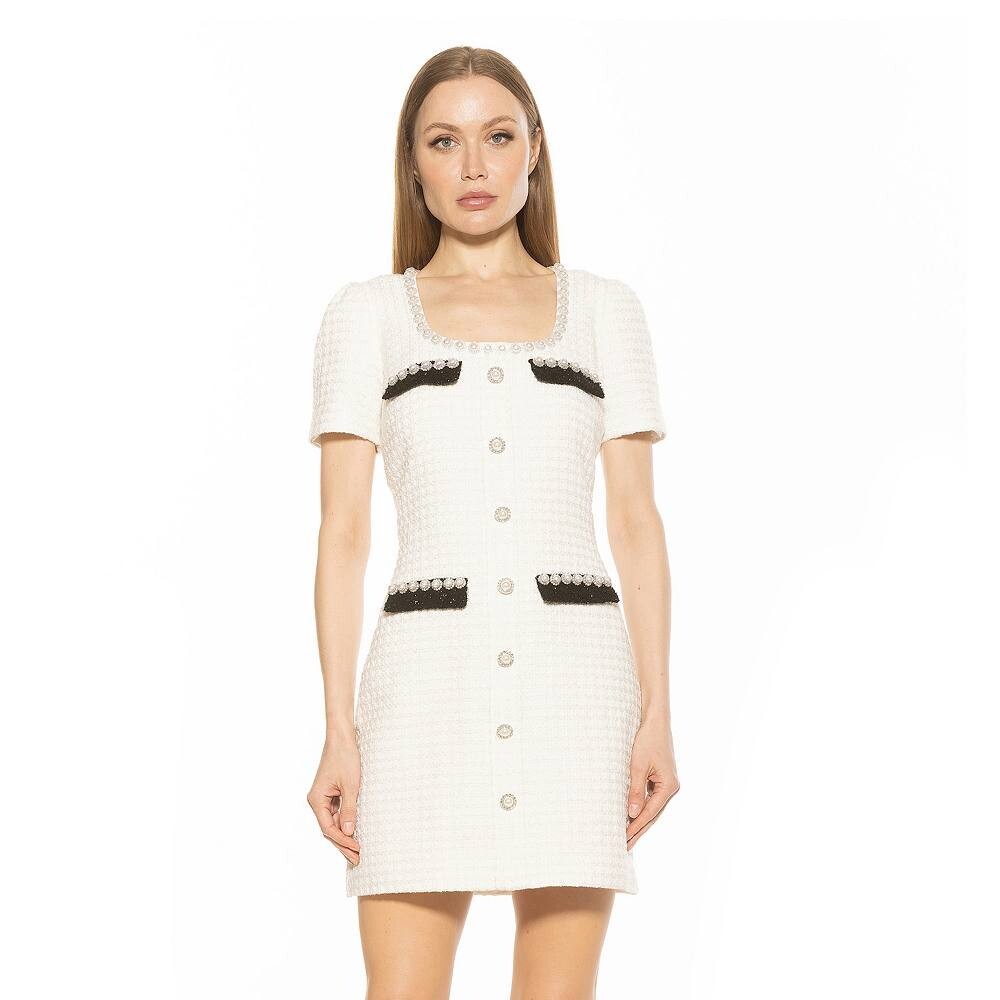Женское твидовое мини-платье ALEXIA ADMOR Aviva с круглым вырезом и контрастом, цвет Ivory
Женское твидовое мини-платье ALEXIA ADMOR Aviva с круглым вырезом и контрастом, цвет Ivory