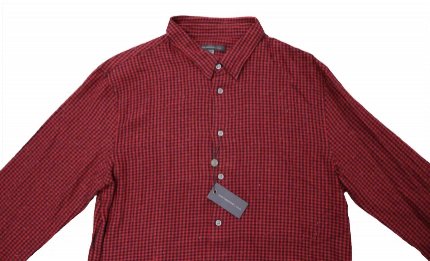 Красная мужская рубашка на пуговицах с длинным рукавом John Varvatos, красный
Красная мужская рубашка на пуговицах с длинным рукавом John Varvatos, красный