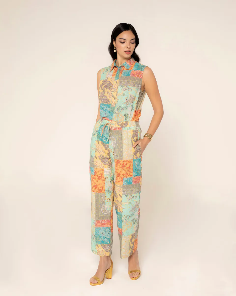 Женские широкие брюки из хлопка с узором пейсли Niza, мультиколор
Женские широкие брюки из хлопка с узором пейсли Niza, мультиколор