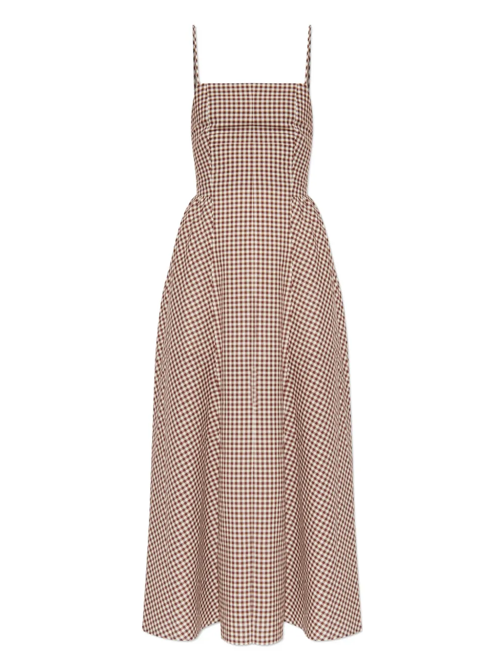 Платье макси в клетку гингем Posse, нейтральный
Платье макси в клетку гингем Posse, нейтральный