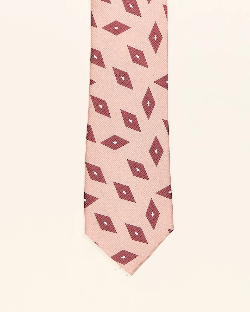 Галстук мужской бледно-розовый с геометрическим принтом PuroEgo
Галстук мужской бледно-розовый с геометрическим принтом PuroEgo