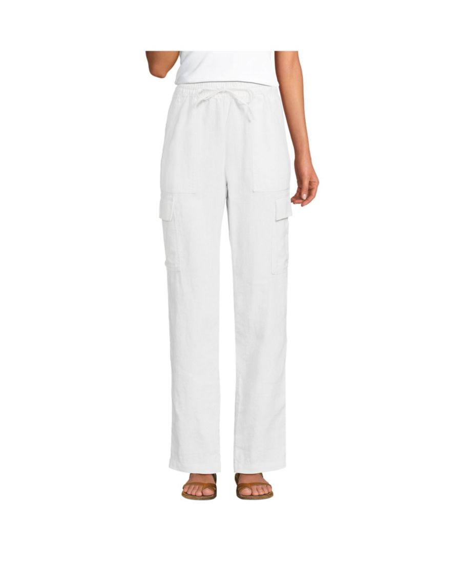 Женские льняные брюки-карго с высокой посадкой и завязками Lands' End, White
Женские льняные брюки-карго с высокой посадкой и завязками Lands' End, White