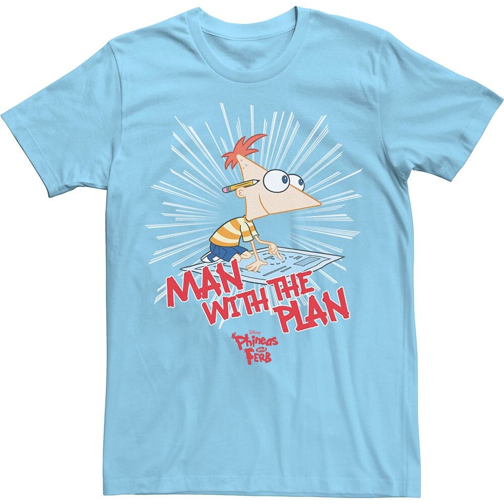 Мужская футболка The Plan Man от Disney's Phineas And Ferb Licensed Character, цвет Light Blue
Мужская футболка The Plan Man от Disney's Phineas And Ferb Licensed Character, цвет Light Blue