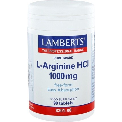 L-Arginnie HCI 1000 мг - 90 таблеток Lamberts
L-Arginnie HCI 1000 мг - 90 таблеток Lamberts