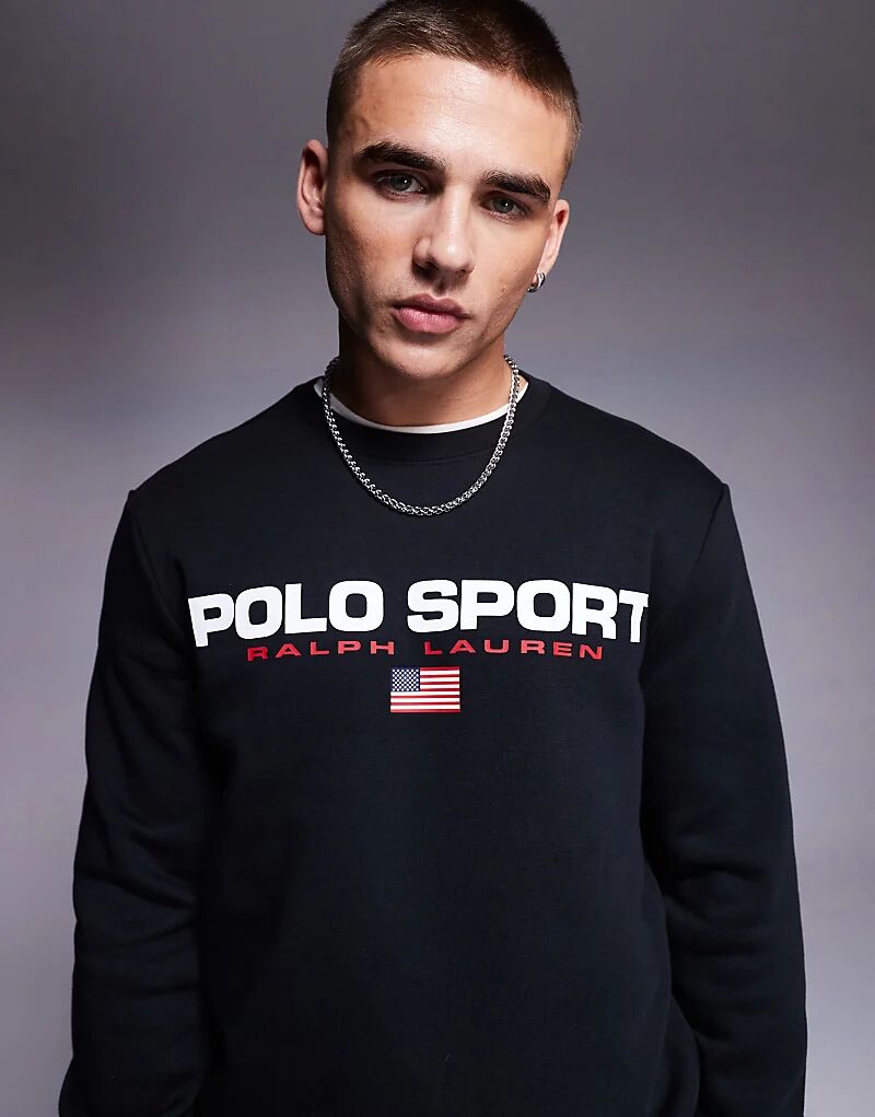 Толстовка Sports Capsule с круглым вырезом и логотипом черного цвета Polo Ralph Lauren
Толстовка Sports Capsule с круглым вырезом и логотипом черного цвета Polo Ralph Lauren