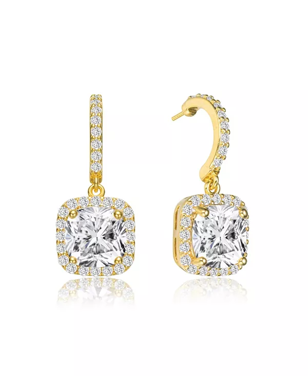 Серьги-Подвески из стерлингового серебра 925 пробы с покрытием из 14-каратного золота, прозрачной огранкой и круглыми кубическими циркониями в форме ореола Genevive, gold
Серьги-Подвески из стерлингового серебра 925 пробы с покрытием из 14-каратного золота, прозрачной огранкой и круглыми кубическими циркониями в форме ореола Genevive, gold