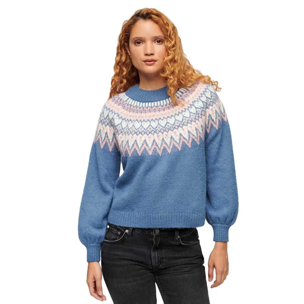Свитер Superdry Slouchy Pattern, синий 
Свитер Superdry Slouchy Pattern, синий