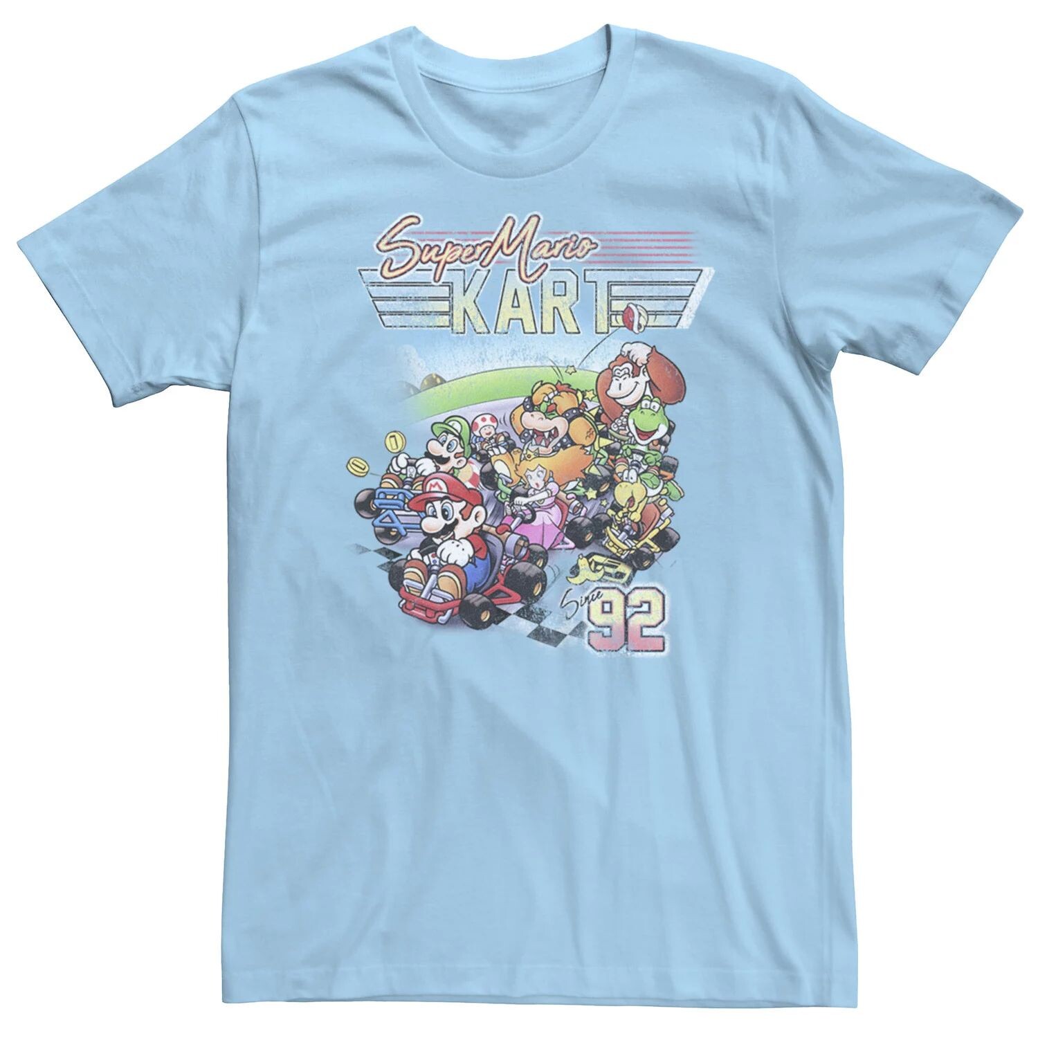 Мужская футболка с коллажем Nintendo Mario Kart '92 Group Licensed Character
Мужская футболка с коллажем Nintendo Mario Kart '92 Group Licensed Character