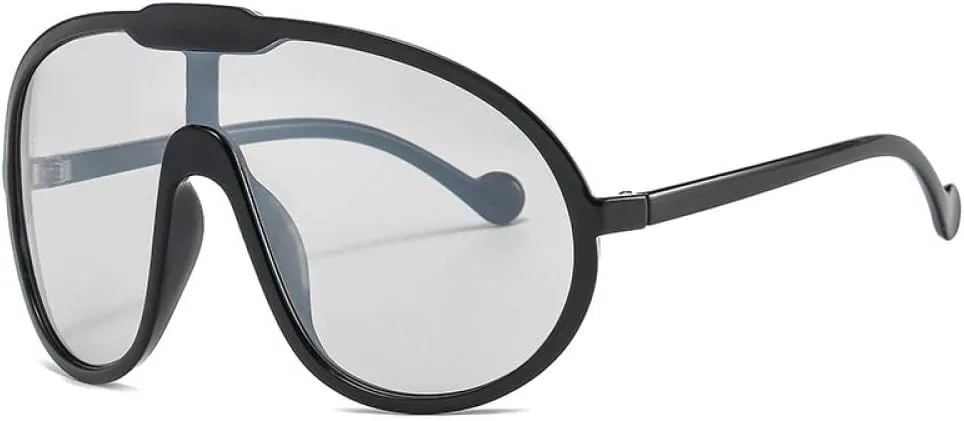 Солнцезащитные очки-щитки One Piece для женщин, солнцезащитные очки с увеличенной дугой для мужчин в стиле хип-хоп с градиентным переходом цвета generic, Black Silver
Солнцезащитные очки-щитки One Piece для женщин, солнцезащитные очки с увеличенной дугой для мужчин в стиле хип-хоп с градиентным переходом цвета generic, Black Silver