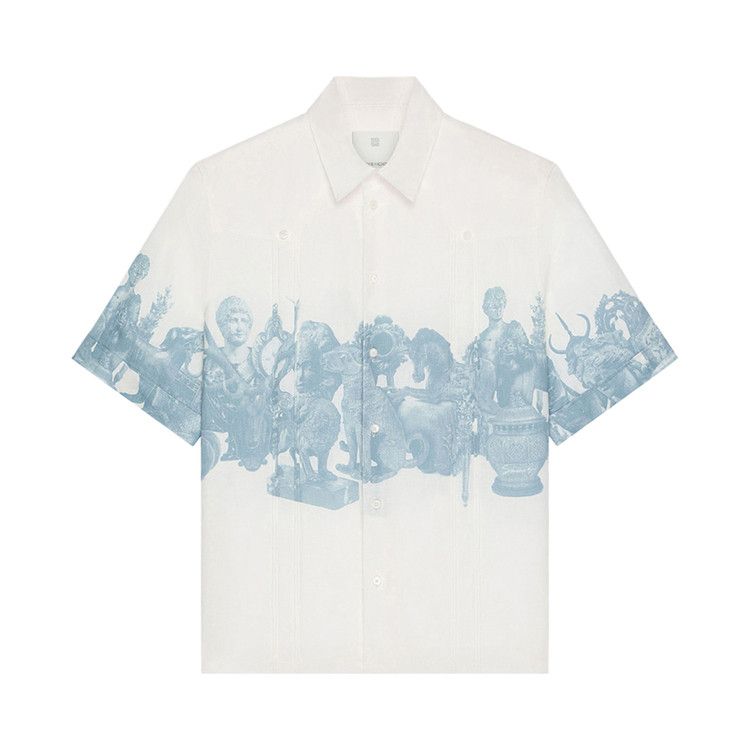 Рубашка Givenchy Short-Sleeve Shirt With Pintucks, Blue/White
Рубашка Givenchy Short-Sleeve Shirt With Pintucks, Blue/White