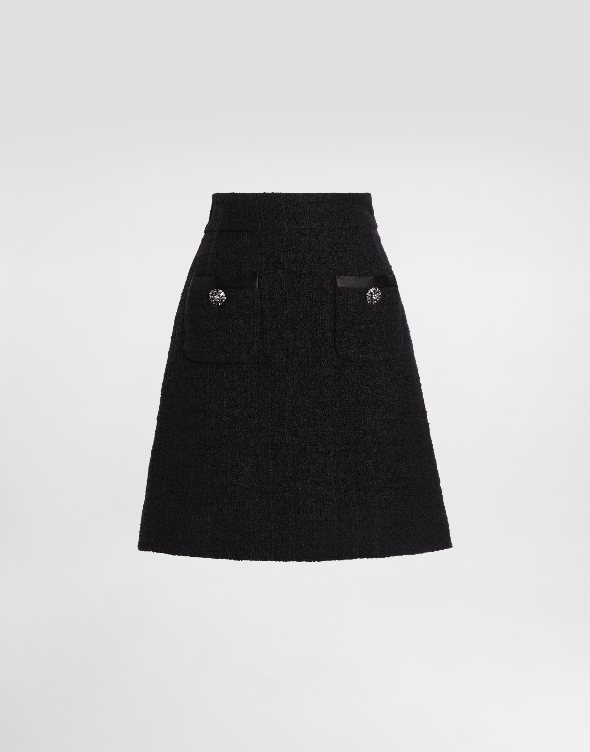 Короткая юбка а-силуэта из рашель-твида с украшенными камнями пуговицами Dolce & Gabbana, черный
Короткая юбка а-силуэта из рашель-твида с украшенными камнями пуговицами Dolce & Gabbana, черный